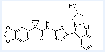 1-(1,3-benzodioxol-5-yl)-N-[5-[(S)-(2-chlorophenyl)[(3R)-3-hydroxy-1-pyrrolidinyl]methyl]-2-thiazolyl]-cyclopropanecarboxamide